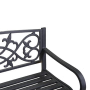 Banc en métal anthracite Pavia