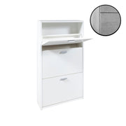 Meuble à chaussures Slim 3 portes béton 63x16,5x111