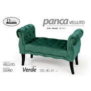 Banc de diapositive Breen Velvet 100x cm 40 x 61 h