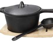 Cocotte Avec Couvercle + Dessous De Plat En Bois 17 Cm X H 9 Cm