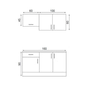 Cuisine Isernia 160 chêne avec électroménagers