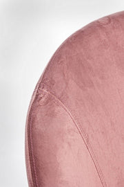 Fauteuil à bascule en velours Vieux Rose ANNIKA 74x77x h74 cm