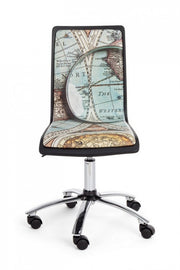 Chaise de bureau en éco-cuir acier Gulliver Young