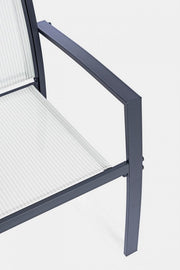 Salon de jardin 3 pièces en métal Auri anthracite