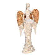 Bougeoir ange en métal 1p cm18,5x6,5h38