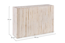 Console en bois blanc Ermitas