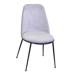 Velluto et métal chaise en métal Rotterdam Gray