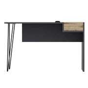Bureau Candy noyer anthracite prises usb 121x45