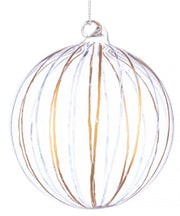 8x Sphère Vt Rayure Transp Or