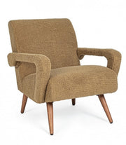 Fauteuil Berna Palm vintage marron-beige