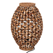 Lampe en rotin naturel avec socle ø29h51,5 cm