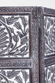 Paravent de style fusion 3 portes Darika gris antique