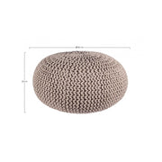 Pouf tressé gris tourterelle bizzotto cm 80