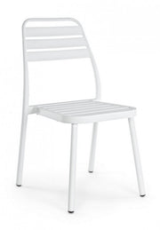 Chaises en aluminium blanc Lennie