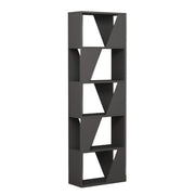 Bibliothèque anthracite 5 étagères Frame 54xx24xh.168 cm
