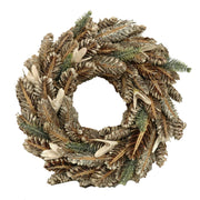 Couronne avec feuilles brun-vert cm ø30h7,5