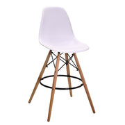 Tabouret de bar en résine de bois blanc cm54x54h108