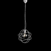 Suspension de déco de lustre en fer blanc en argent blanc 29x H32 cm