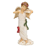 Ange en résine blanche avec violon 11,5x8h22 cm