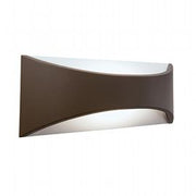 Applique en aluminium moulé avec diffuseur satiné - 12W, 935 lumens, lumière chaude café