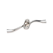 Poignée chromée pour meuble avec bijou Parilti y1345, Finition chromée, Entraxe 192 mm