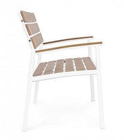 Banc de salon de jardin blanc Isak