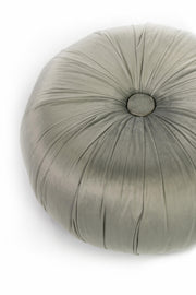 Pouf design en velours de métal gris cm 36 x 36 xh 30