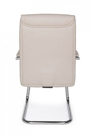 Fauteuil de bureau en éco-cuir Sydney Tortora avec accoudoirs