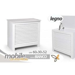 Cassapanca White Opening Banc Porte en bois 60 x 30 x 52 cm cm