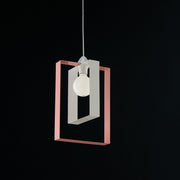Lustre suspension moderne en fer blanc rose 25xh40 cm