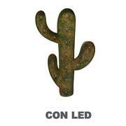 Cactus metallo vert avec led cm40x58,5x5