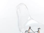 Chaise en polycarbonate et assise en pvc blanc 47x46x82h cm