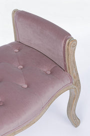 Banc simple classique bois velours Diva 71 x 48 x 60 cm