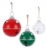 Ensemble de 3 grandes cloches métalliques brillantes C-Stella