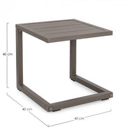 Table basse d'extérieur en aluminium HILDE YK14 40x40x h40 cm