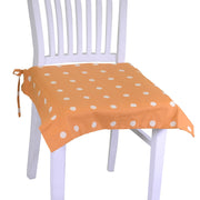 Coussin de chaise à pois orange pop carré cm40x40h4