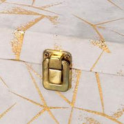 Boîte rectangulaire en bois 1-2 décorations dorées cm30x18,5h15