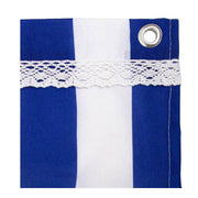 Store pour balcon rayures bleues et blanches 140 x 300 cm