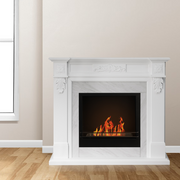 Bioéthanol Foyer Bioéthanne du sol Effet de marbre blanc Truman L108 X P32 X H102