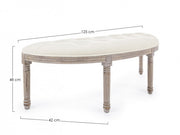 Banc naturel en tissu de style classique