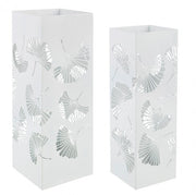 Lot de 2 porte-parapluies en métal blanc Ginko
