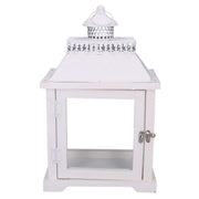 Lanterne carrée en bois blanc cm24x16h39