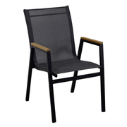 Fauteuil Idaho Plus en aluminium anthracitecm53x65h43/62/87
