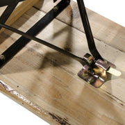 Set de jardin table et deux bancs en bois et acier Verdelook