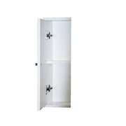 Armoire de toilette en frêne blanc 2 portes a - abattant h.61x93x14 cm