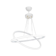 Lampe à suspension Muso deux anneaux blancs Led MDL4438