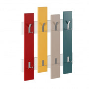 Support mural Wave multicolore avec 8 crochets