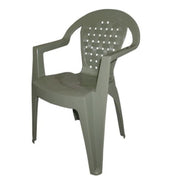Fauteuil de jardin en résine anti-dérapante Norma Dimaplast coloris gris tourterelle
