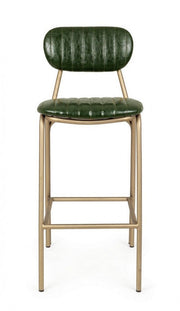 Tabouret de bar vintage Addy vert foncé 41x51x100h cm
