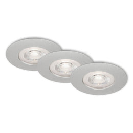 Lot de 3 luminaires encastrés LED 5W 460lm chromé Ø 9 cm